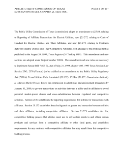 Order Adopting Amendments to 25.84 and New 25.272 and 25.273 as Approved at the November 18, 1999 Open Meeting and Published in the Texas Register on December 17, 1999