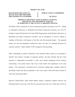Proposal for Publication of 24.475, New 25.475, and amendment to 25.476 as Approved at the August 14, 2008 Open Meeting