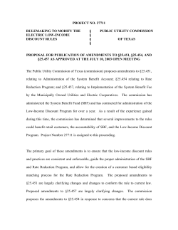 Proposal for Publication of Amendments to 25.451, 25.454, And 25.457 as Approved at the July 10, 2003 Open Meeting