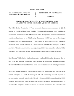 Proposal for Publication of Amendment to 25.43 as Approved at the November 5, 2008 Open Meeting