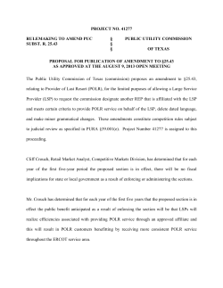 Proposal for Publication of amendments to 25.43 as Approved at the August 9, 2013 Open Meeting