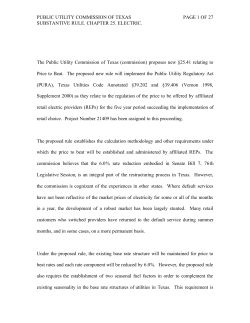 Proposed New 25.41 as published in the Texas Register on November 10, 2000