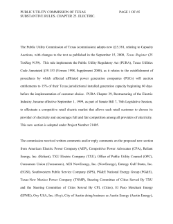 Order Adopting New 25.381 as Approved at the December 1, 2000 Open Meeting and Published in the Texas Register on December 29, 2000