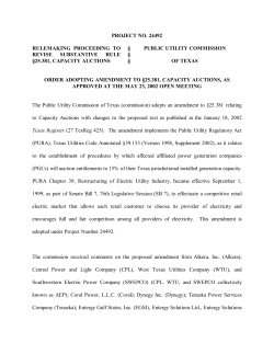 Order Adopting Amendment to 25.381 as Approved at the May 23, 2002 Open Meeting and Published in the Texas Register on July 5, 2002