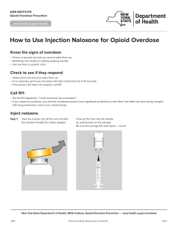 How to Use Injection Naloxone - Fact Sheet