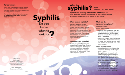 Syphilis: Do you know what to look for?