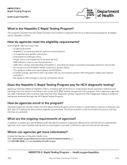 NYSDOH HCV Rapid Testing Program