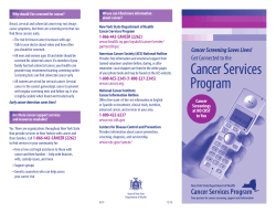 Cancer Services Program