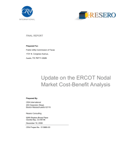 2008 Report on the Cost and Benefits of Transition to ERCOT Nodal Market