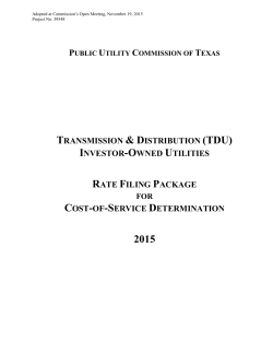 IOU T D Rate Filing Package Instructions