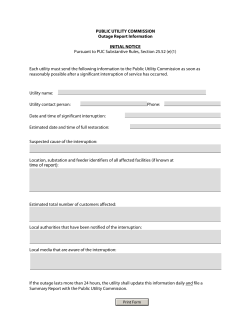 Outage Report Form