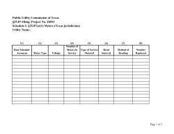 Electric Utility Filings