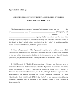 Interconnection Agreement Form