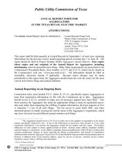 Aggregator Annual Report Form