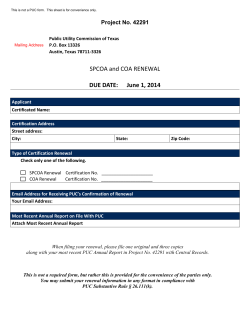 SPCOA and COA Renewal Format (Optional Format Provided for Convenience)