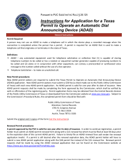 ADAD New Permit Application Instructions