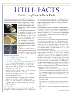 Prepaid Long Distance Cards