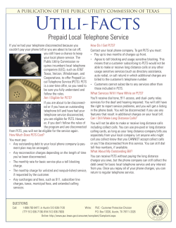 Prepaid Local Telephone Service