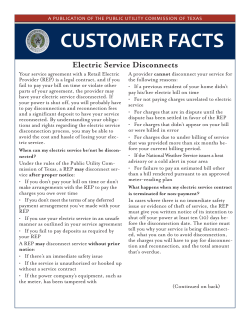 Electric Service Disconnects