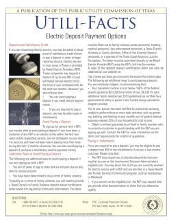 Electric Deposit Payment Options