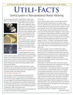 Central System or Nonsubmetered Master Metering Fact Sheet