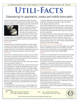Submetering Fact Sheet