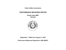 FY 2007 Performance Measures Report - Annual