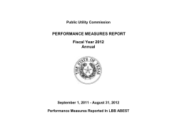 FY 2012 Performance Measures Report - Annual