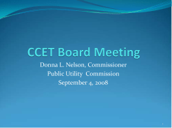 CCET Board Meeting - September 4, 2008