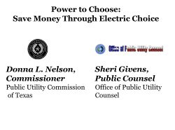 Power to Choose: Save Money Through Electric Choice - Round Rock February 19, 2010