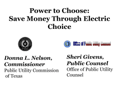 Power to Choose: Save Money Through Electric Choice - Houston March 12, 2010