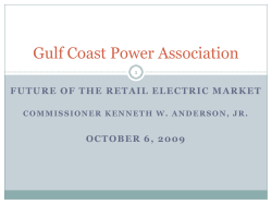 Gulf Coast Power Association - October 6, 2009