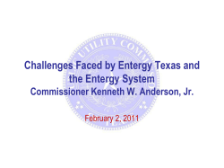 Challenges Faced by Entergy Texas - February 2, 2011
