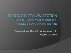 Public Utility Law Section - The Entergy System and the Process for Joining an RTO - August 12, 2011