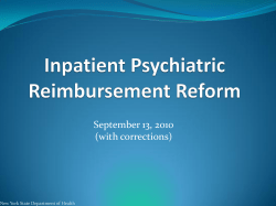 September 13, 2010 - Psychiatric Reform Rates