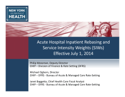 July 10, 2014 - Acute Hospital Inpatient Rates