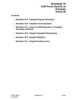 schedule 16 Article 28 Hospital