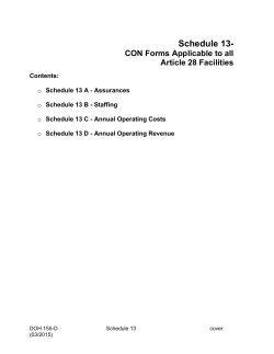 schedule 13 Article 28 - Assurances