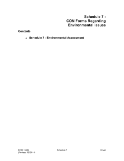 schedule 7 Environmental Assessment