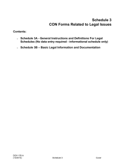 schedule 3 Basic Legal Information