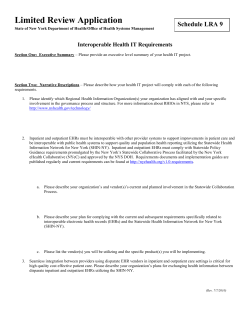 Schedule LRA 9 Interoperable Health IT Requirements (DOC, 114KB)