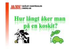 Östgöta gårdsgas - samverkan för fordonsgas. Klas Gustafsson, Mjölby-Svartådalen Energi