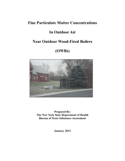 Fine Particulate Matter Concentrations in Outdoor Air near Outdoor Wood-Fired Boilers