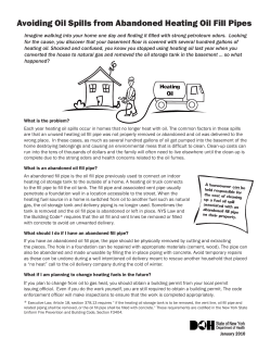 Avoiding Oil Spills from Abandoned Heating Oil Fill Pipes