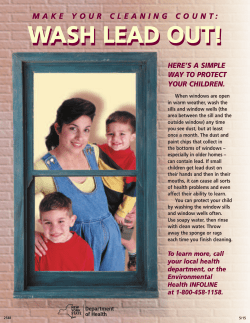 Make Your Cleaning Count: Wash Lead Out! / Su Limpieza es Importante: Lave el Plomo Para Eliminarlo!
