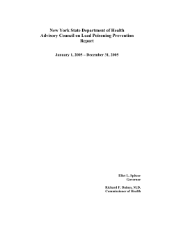 2005 Lead Poisoning Prevention Advisory Council Annual Report