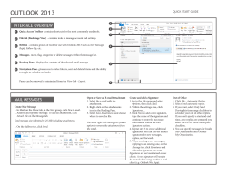 Outlook 2013 Quick Start Guide
