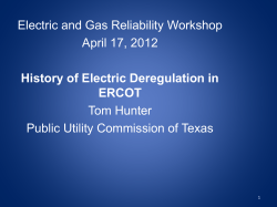 History of Deregulation in Texas