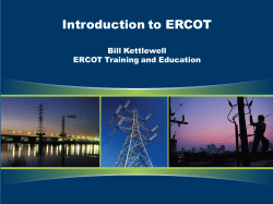 Introduction Review of the Texas Grid (ERCOT)
