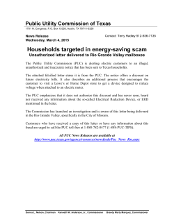 Households targeted in energy-saving scam